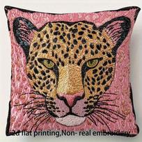 VIKAMA Rožinė leopardinė pledas - Neišsiuvinėtas dvipusis spausdintas namų sofos pagalvės užvalkalas svetainės dekoravimui 50x50cm brown