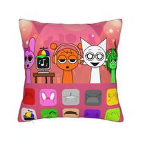 Sprunki Game Square Pillowcases Polyester Couch Anime Music Cushion Case Cute Decorative Pillowcase 40*40 40x40cm