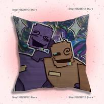 R-Rainbows Game F-Friends Dave Dsaf  Pillow Case Anti-dustmite Pillowcase Invisible zipper silky short plush Sofa cushion cover 30x30cm