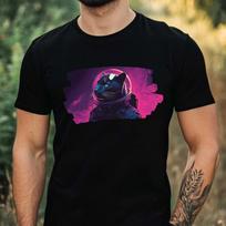 T-Shirt Herren Panther als Astronaut Motiv Baumwolle Größe XS bis 5XL XXXXL