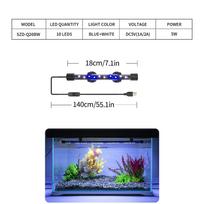 18-58CM USB Aquarium Light LED Plant Grow Lamp  Aquariums Decor Lighting Waterproof Fish Tank Light (as the picture,EU Plug)