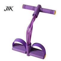 Portable Fitness Rope 6-Tube Pedal Resistance Band Multifunction Tension Elastic Yoga Puller Body Stretching Trainer Home Gym Workout Equipment violetinė