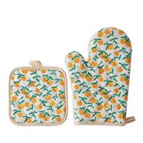 2 pcs Cotton Lining Microwave Mitten Heat-Resistant Oven Mitts and Pot Holders Oven Gloves  Cooking Style6