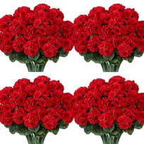 Artificial Begonia Flower Fake Flower For Home Living Room Decoration One Size raudona