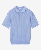 Cable Collar Short Sleeve Knit - 3 Colors Be/105