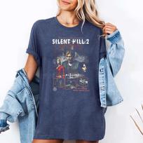 Silent Hill 2 TShirt A Retro Horror Game Pattern TShirt Summer Unisexs And Unisexs Loose And Breathable TShirt Top S
