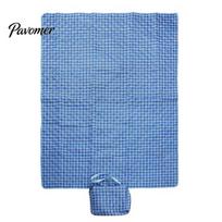 Picnic Blanket with Storage Bag Mat, Waterproof Foldable Lightweight Rug, And Mat Shoulder Strap, Portable Outdoor Blanket, for Camping Beach mėlyna