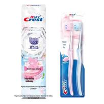 Crest Dual-Color Lock White Toothpaste with Gum Care Toothbrush Set
