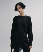 Nive Glow Tencel Wrap Blouse (Black) Free