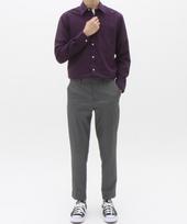 The Shirt Studio Violet Loose Fit Spandex Solid Shirt 100