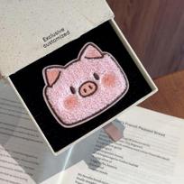 Cute Cartoon Pig Rice Ball Ice Cream Hair Magic Patch Plush Bangs Sticker Non Slip Broken Hair Holder For Girls Makeup Washing A1