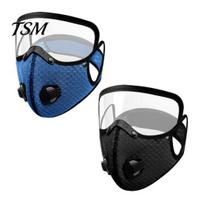 Industrial Grade Dust Respirator 2 Pcs Masque, Breathable Reusable Carbon Filter Face Professional Construction Cushion with Goggles for Woodworking C