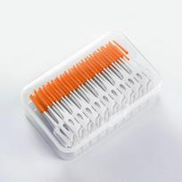 160 Pcs 1-4mm Interdental Brushes Reuseable Toothbrush Oral Cleaning Tools  Orthodontic Cleaning oranžinė