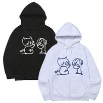 Awesome Us (23Fw)Smile Cat And Fan Hoodie_3 Color Black/M