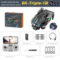 Originalus V186 Pro Drone Profesionalus variklis be šepetėlių 8K Triple HD Aerofotografijos kliūčių išvengimo RC Quadrotor Dron UAV 6K 1 battery juoda