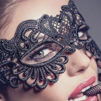 Xiyin Helovino nėrinių pusės veido maskaradinė kaukė moterims gray