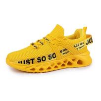 Men's Breathable Sports Casual Shoes Non-slip Shock Absorbing Running Shoes Couple Mesh Shoes Women's Shoes 36 geltona