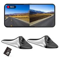 ULOPOP Touch Screen Side Camera Monitor Set, Side View Drive sidabras