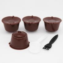 Daugkartinio naudojimo kavos kapsulės filtras DOLCE GUSTO Purple 4 pack with spoon and brush