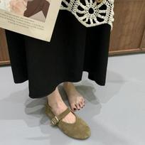 Naujo stiliaus madingi moteriški balerinos bateliai Retro raudoni su dvigubo dirželio sagtimi Dekoracija Kasdieniai Aukštos kokybės Didelio dydžio Lady Mary Jane batai 35 žalia
