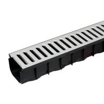 Plastikinis latakas Dakota MIDI 84 su Magnelis® plieno grotelėmis, 1000x121x84 mm