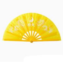 34cm Chinese Tai Chi Yoga Kung Fu Fan Plastic Bone Hand Folding Stage Fan  Wedding Party Decor 4