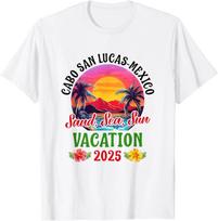 Cabo San Lucas Mexico 2025 Family Friends Vacation Gift Unisex T-Shirt 4XL