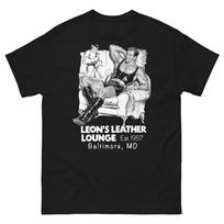 Vintagestyle Leons Leather Lounge Tshirt Retro Baltimore Gay Bar Graphic S