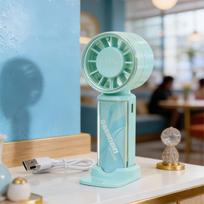New Lightweight, Soothing, and Elegant Three-speed Handheld Fan with Base - Desk-top Cooling Fan for Student Dormitories Freshness