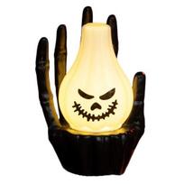 Unique Halloween Tabletop Accents Skeleton Hand Ghost Face Pumpkin/Scary Eyeball Night Light, LED Realistic Bone Texture Decor Lamp for C