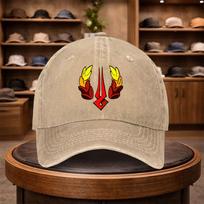 A MenS Flame Wheat Spike Baseball Cap Stylish And Adjustable for Outdoor Use Featuring an Urban Design This Lightweight And 1pc