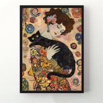 Gustav Klimt Woman Print Poster Gustav Klimt Inspired Art Prints Gustav Klimt Home Decor Vintage Poster Klimt Lady Portrait Art 21X30CMNo Framed