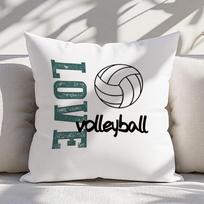Love Volleyball Art Pillow Cover, Sport Ball Design Cushion Case for Living Room Bedroom Home Decor Gift Cushion cover 40x40cm