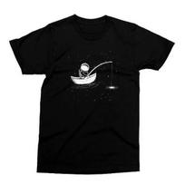 Best Selling Astronaut Fishing T Shirt Printed On Soft Ringspun Cotton Funny Space Tshirt Milky Way Spaceunisex Tee Unisexs Unisexs M