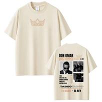 Rapper Don Omar Album Print TShirts Unisex Unisex Fashion TShirts ShortSleeved Loose Casual Cotton HipHop TShirts Streetwear S