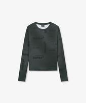 Supra Women'S Washed Lettering Crop Long Sleeve T-Shirt (Black) Bks/S