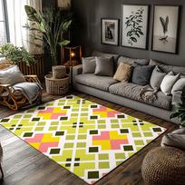 Jaukus šeriuotas kilimas Neslystantys vidaus ir lauko kilimai Modernus geometrinis kilimas Svetainės Miegamojo grindų kilimėliai Namų dekoras Dovana 50cm x 80cm