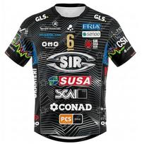 2025/26Mens Sir Susa Scai Perugia Volleyball Jersey Short Sleeve Sports T-Shirt Team Uniform Breathable Quick Dry Training Tops S