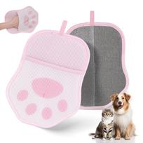 HIGH QUALITY Reusable Electrostatic New Pet Hair Remover Gloves Pet Hair Remover Electrostatic Gloves Pet Hair Temoval Gloves (Pink,Size:25*20cm 50g) rožinė