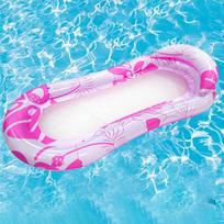 PVC Fabric Inflatable Air Mattress Pool Floats Water Hammock for Swimming rožinė