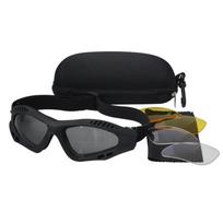 3 Lens Protective Goggles Sport Goggles Men Tactical Sunglasses clear Glasses juoda