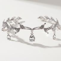 DIEZI Baroque Crystal Water Drop Tiara For Women Girls Party Luxury Bridal Bride Rhinestone Crown Hair Accessories Jewelry sidabras