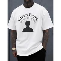 European Size Green Beret: Best of the Best Men's Crew Neck T-shirts White Limited Edition Graphic Comfortable Loose and Fashionable T-shirt Fun S balta