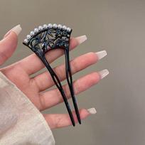 Hollow Fan Hair Stick U-shaped Hanfu U Shape Hairpin Cute   for Women