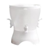 3 Compartment Rotating Beverage Dispenser with Faucet Water Jug Cold Water Bucket  Refrigerator 5.3 L