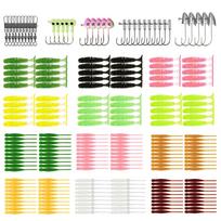 216 vnt. žūklės masalų rinkinys Žvejybos masalų jaukų statinės sukamieji kabliukai, reikmenų rinkinys 216pcs
