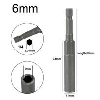 80mm Length Hex Sockets Nut Driver Drill Bits Nut Bolt 6mm