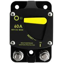 Automobilio garso grandinės pertraukiklis su rankiniu nustatymu iš naujo DC 12-48V 60/100/200A Jūrinis grandinės pertraukiklis Automobilio valties mygtukinis grandinės pertraukiklis