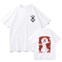 Berserk Guts Anime T Shirts Leisure Printed Harajuku 100% Cotton Men Women Short Sleeve Vintage Streetwear Amusing Unisex Tops XXXXL