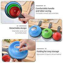 Canning Funnel Silicone Collapsible Funnels Set 3pcs Kitchen Funnel for Wide Mouth Liquid įvairiaspalvis
